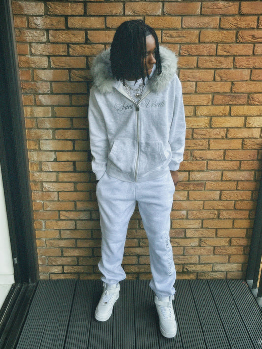 LOS VERC CURSIVE JOGGERS GREY