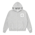 QUADSTAR SIGNATURE ZIP HOODIE GREY