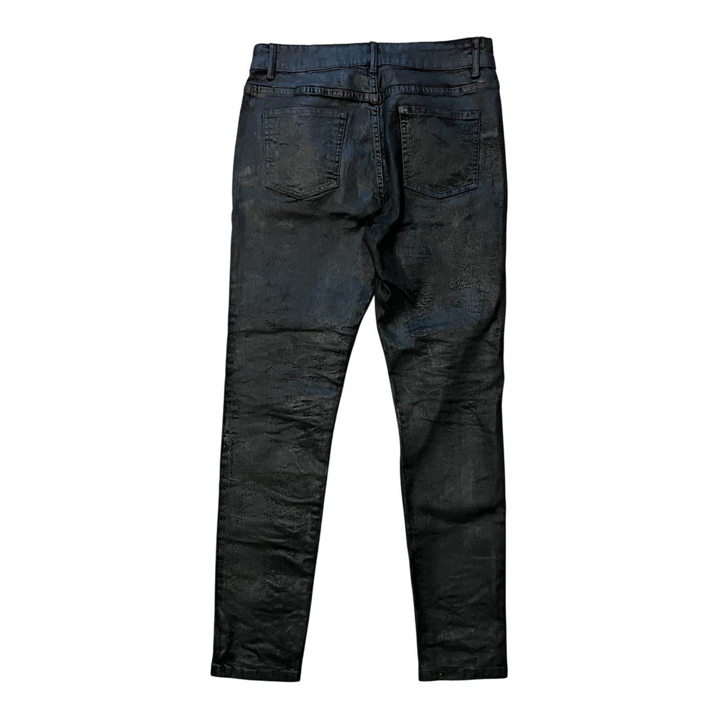 SEIJIN WAXED SKINNY JEANS BLACK