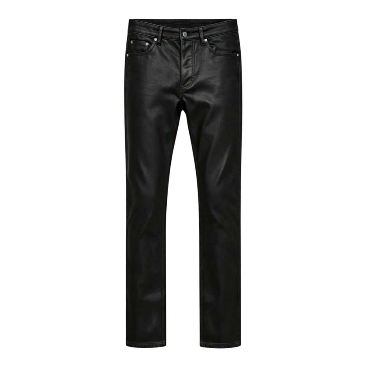 SEIJIN SKINNY WAXED DENIM JEANS BLACK