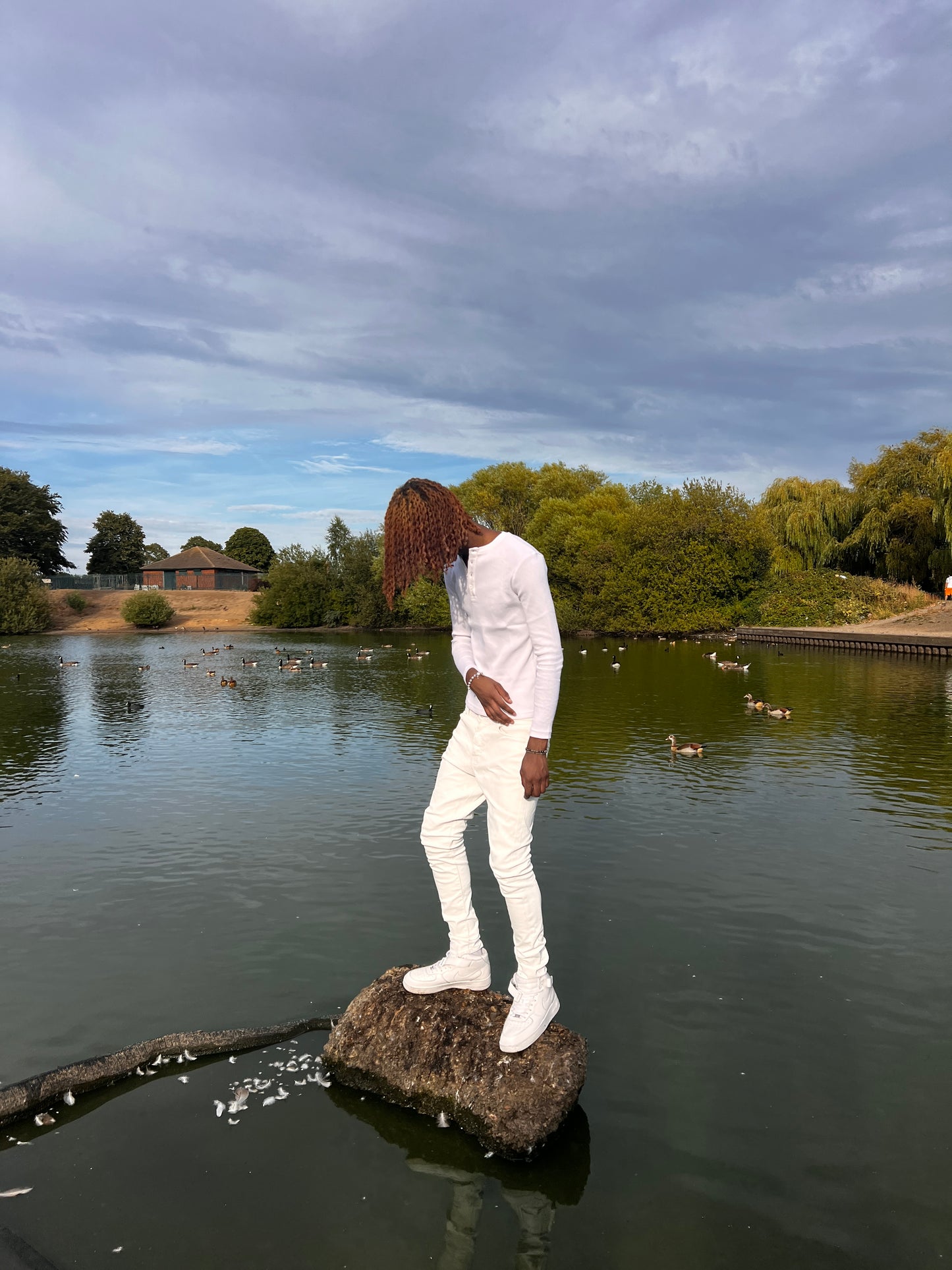 SEIJIN LONG SLEEVE HENLEY T-SHIRT WHITE