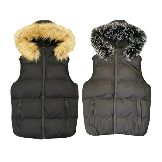 LOS VERC FAUX FUR PUFFER GILET