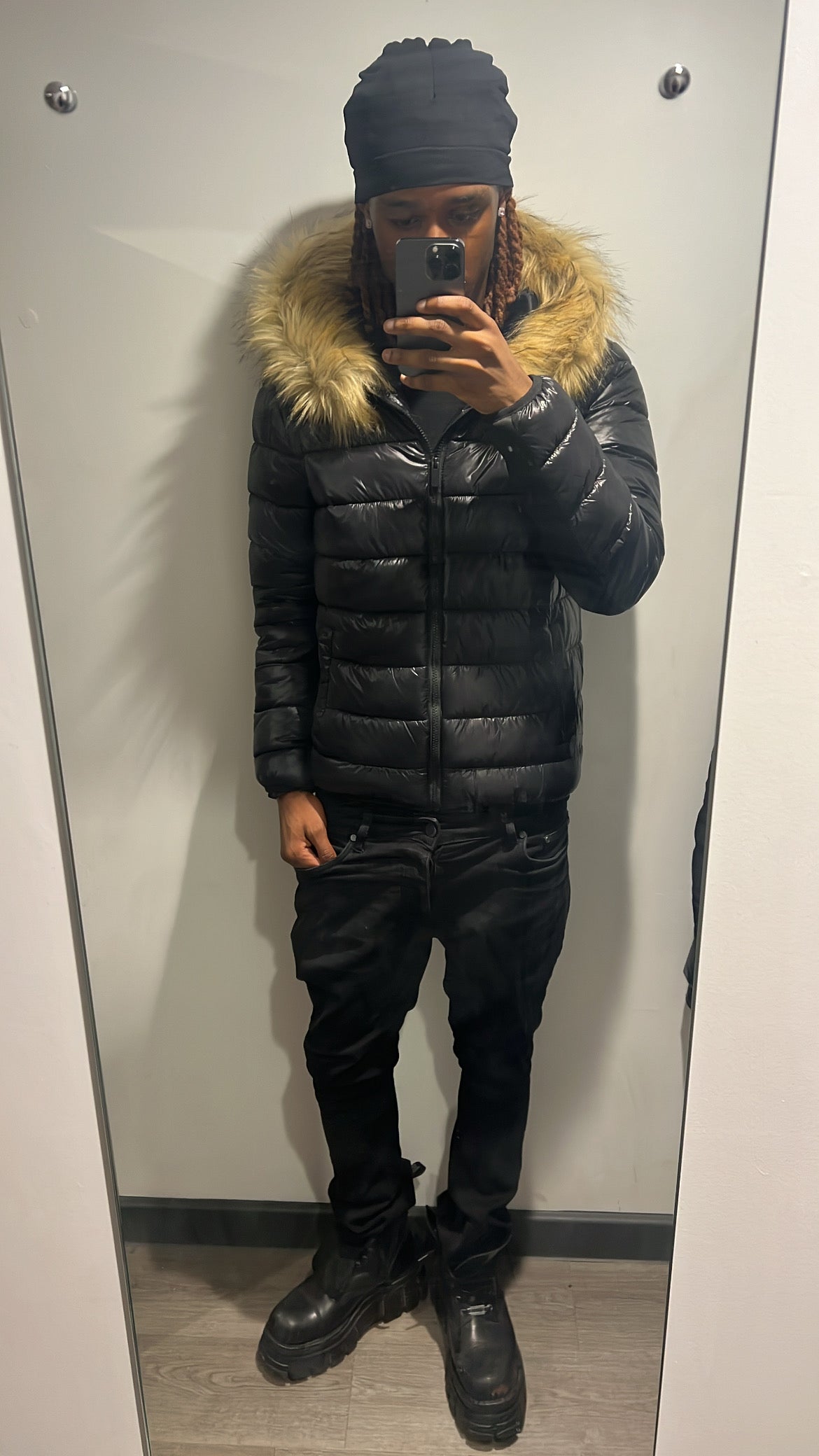 LOS VERC FAUX FUR PUFFER JACKET
