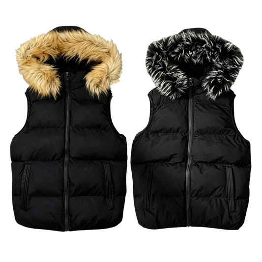 LOS VERC FAUX FUR PUFFER GILET