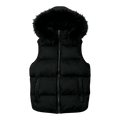 LOS VERC CINDER FAUX FUR GILET BLACK