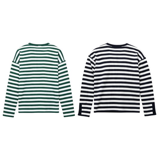 SEIJIN STRIPED LONG SLEEVE HENLEY
