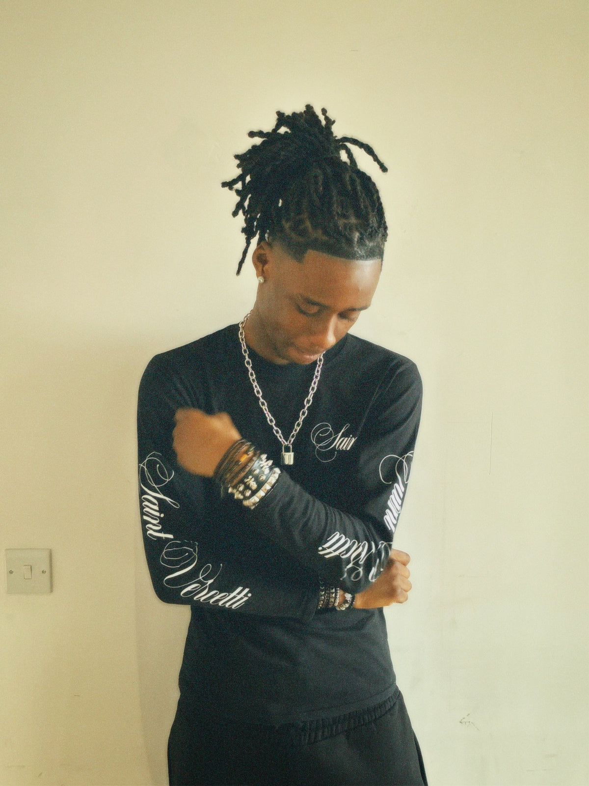 LOS VERC CURSIVE LONG SLEEVE BLACK