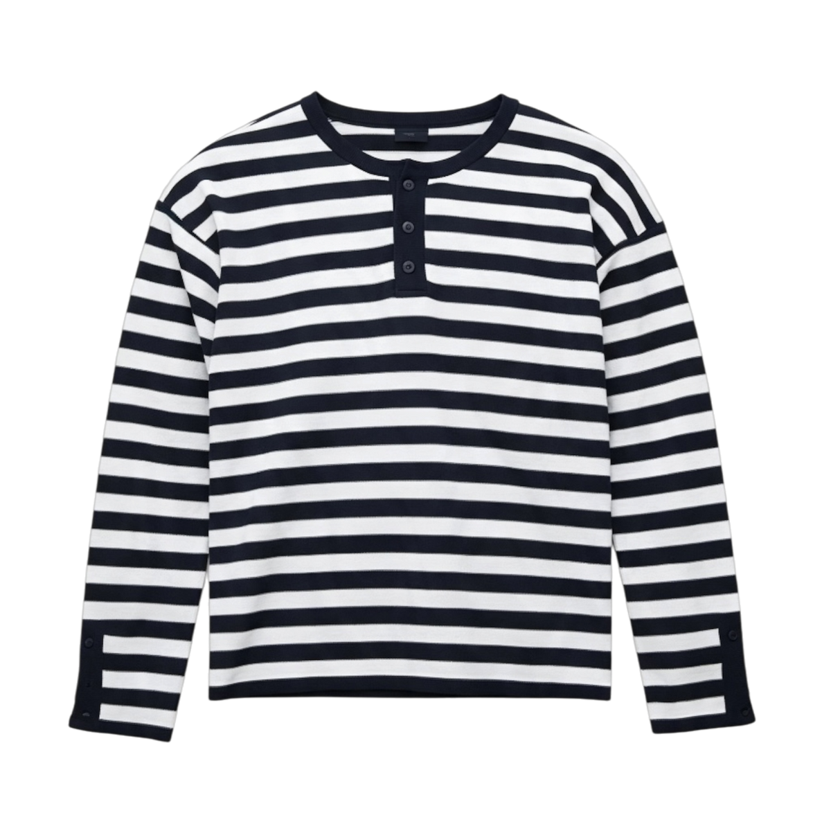 SEIJIN STRIPED LONG SLEEVE HENLEY