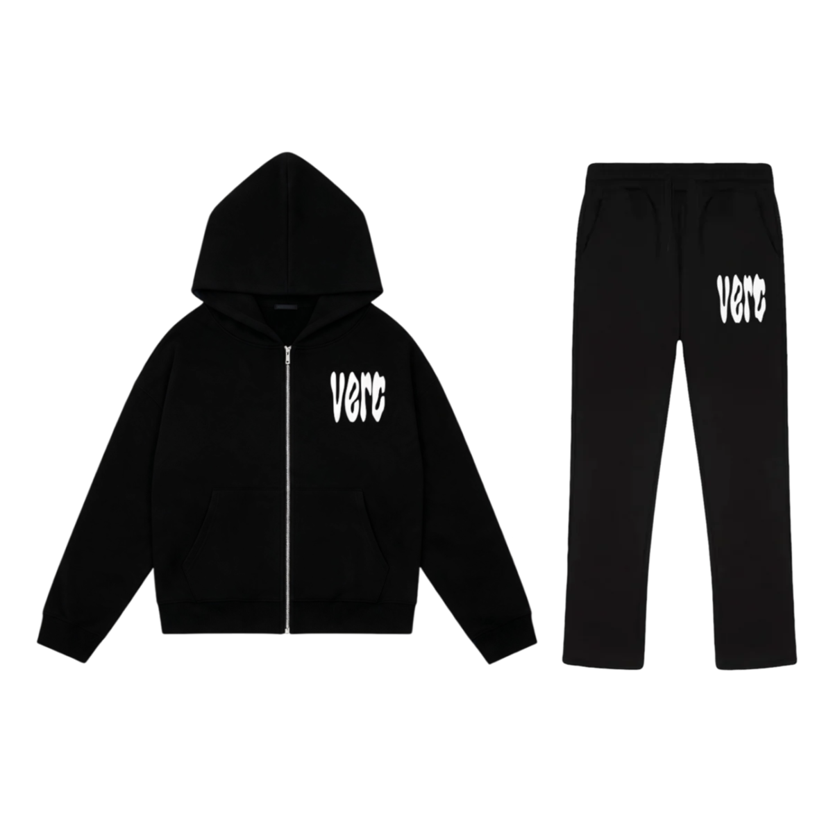 VERC SPLOSH PUFF SIGNATURE ZIP TRACKSUIT BLACK