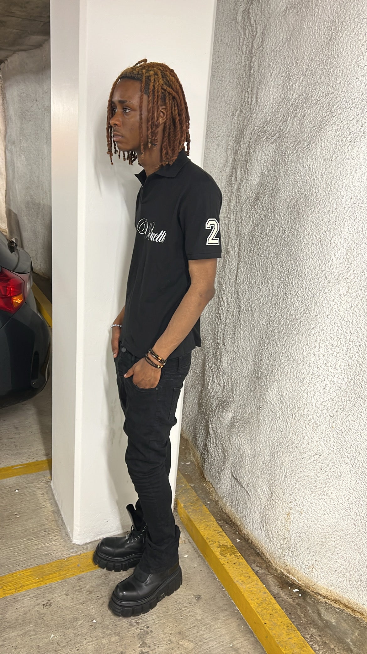 SAINT VERCETTI ‘2 POLO SHIRT BLACK