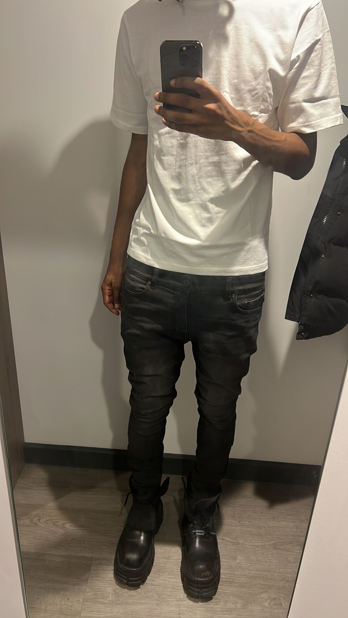 NAMEOFVERCETTI SKINNY DENIM ASHEN