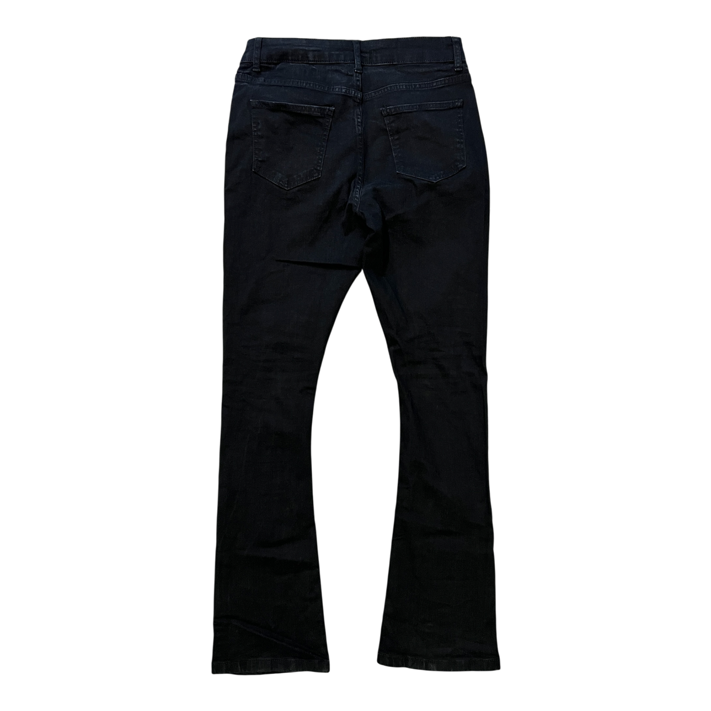 SEIJIN WAXED FLARED SKINNY JEANS BLACK