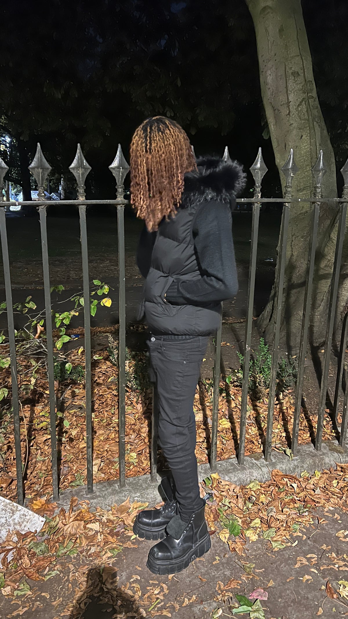 LOS VERC CINDER FAUX FUR GILET BLACK