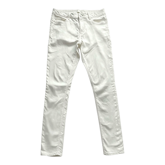 SEIJIN WAXED DENIM SKINNY JEANS WHITE