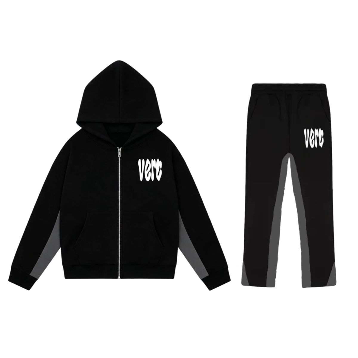VERC SPLOSH PUFF SIGNATURE ZIP TRACKSUIT BLACK/GREY