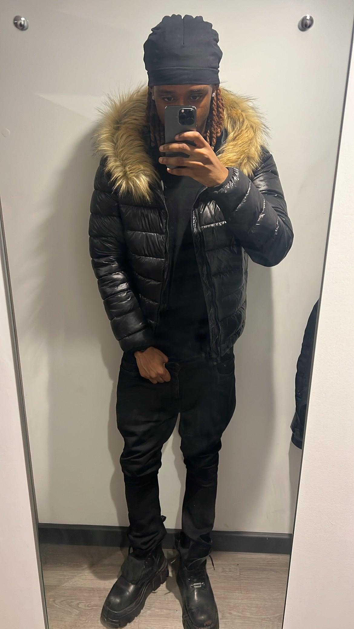 LOS VERC FAUX FUR PUFFER JACKET