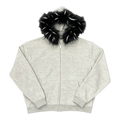 LOS VERC FAUX FUR ZIP GREY/FROST BLACK