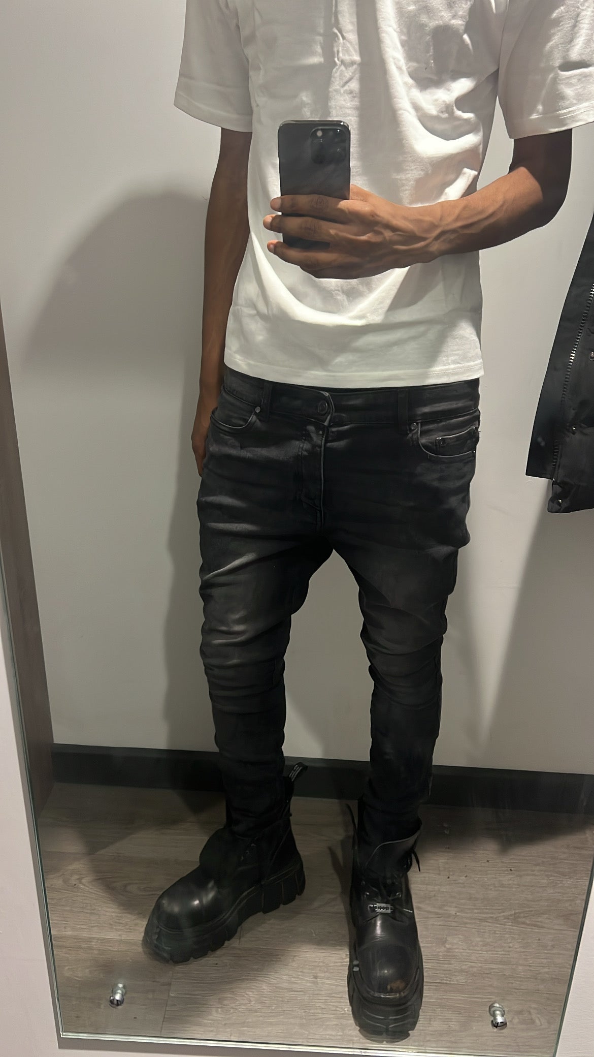 NAMEOFVERCETTI SKINNY DENIM ASHEN