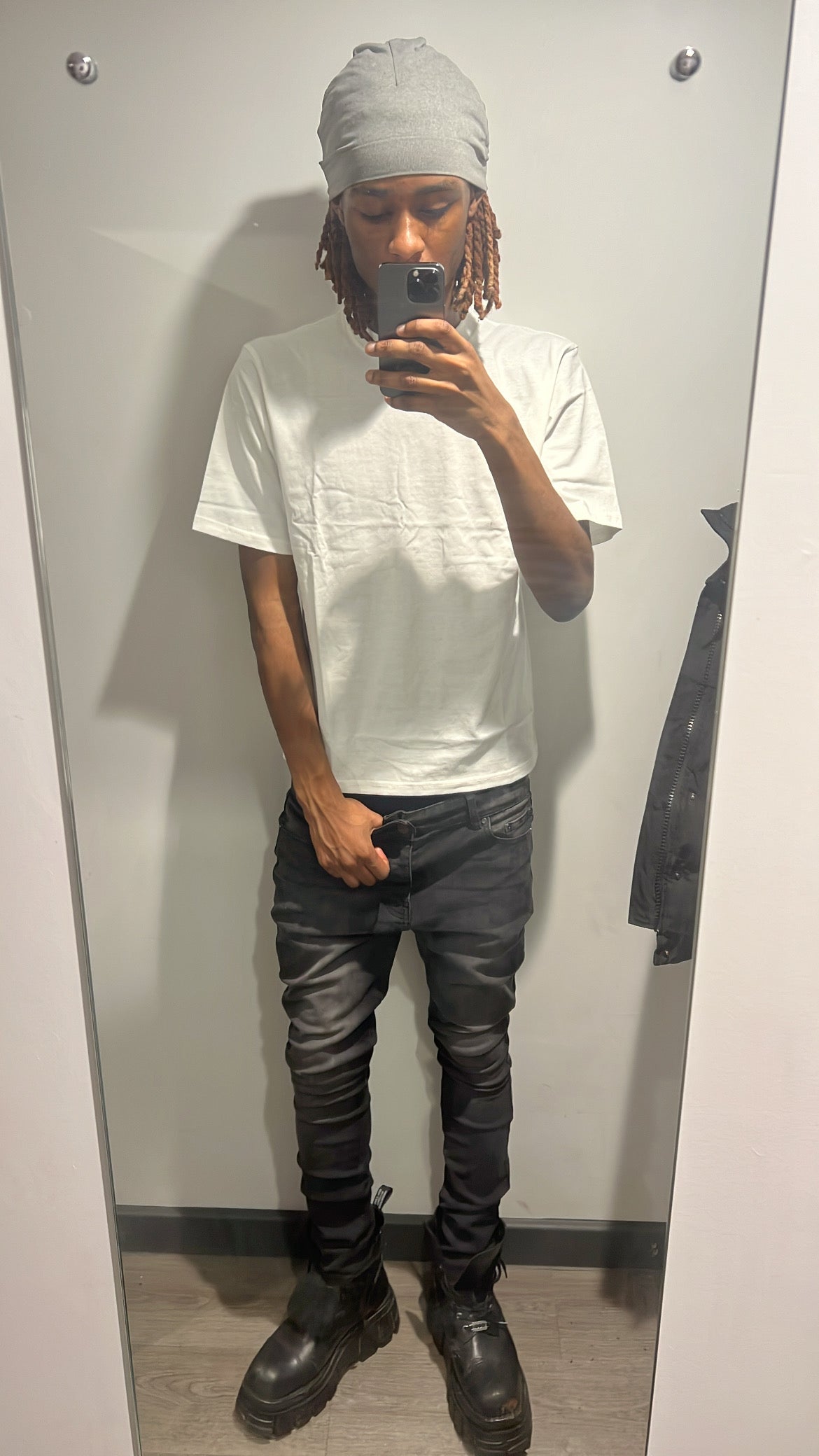 NAMEOFVERCETTI SKINNY DENIM ASHEN