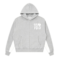 VERC SPLOSH PUFF SIGNATURE ZIP HOODIE GREY/WHITE