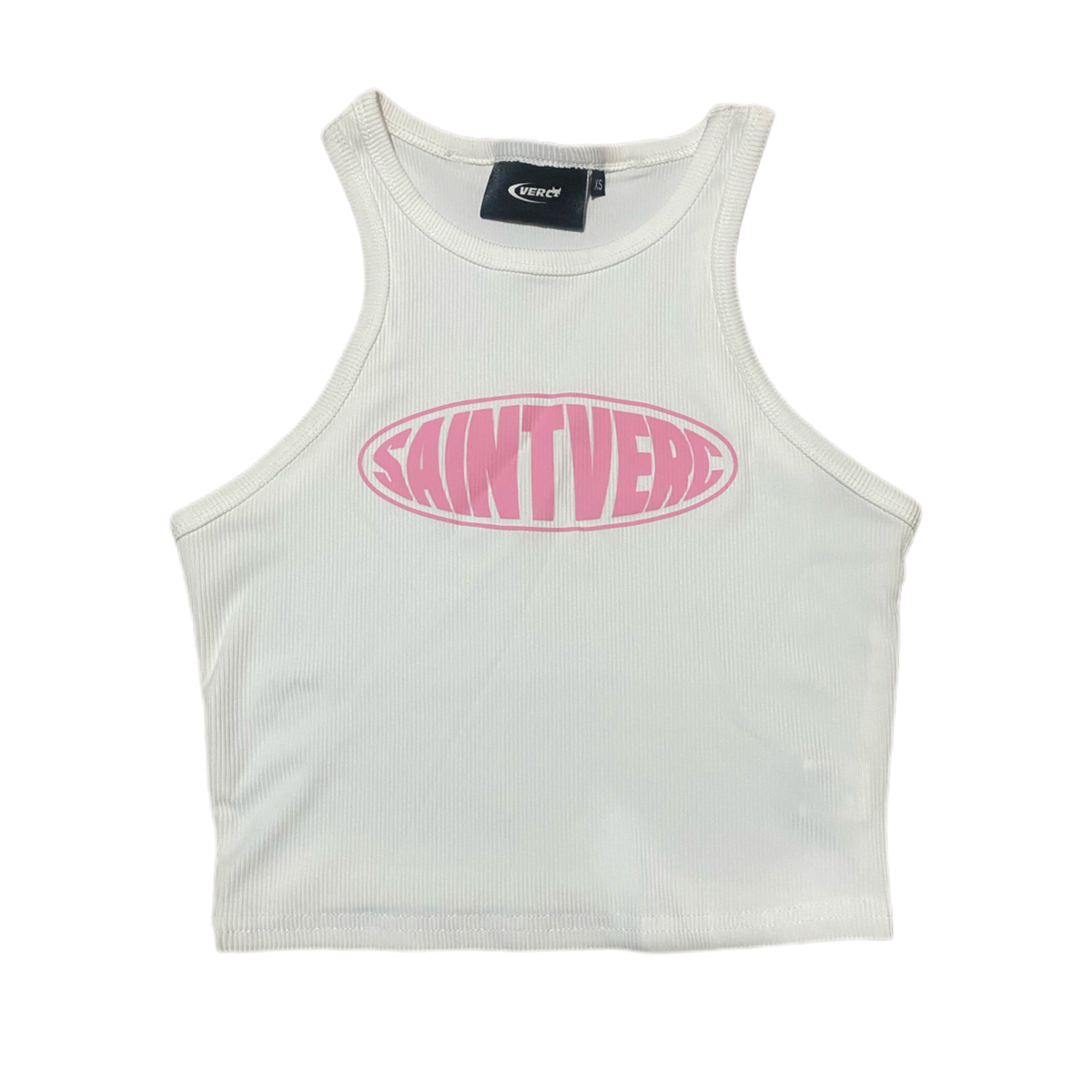 DISTORT CROPPED TANK TOP PINK